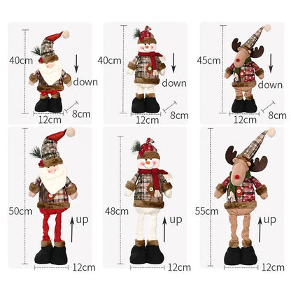 Festive Standing Doll – Santa, Snowman & Elk Edition