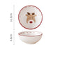 Nordic Ceramic Santa Claus Bowl – Embossed Holiday Edition