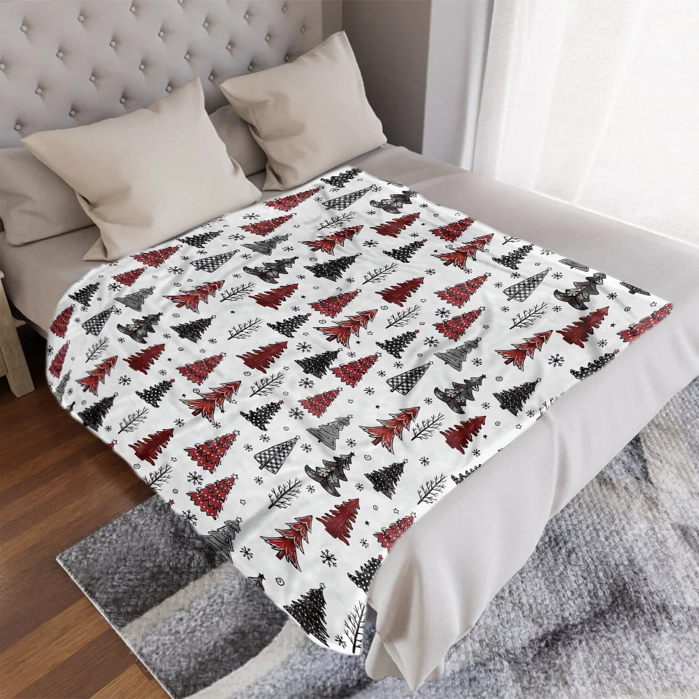 Christmas Flannel Blanket – Tree Edition
