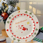 Christmas Ceramic Coffee Cup & Plate Set – Hand-Painted Holiday Edition
