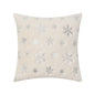 Snowflake Embroidered Cushion Cover – Winter Elegance