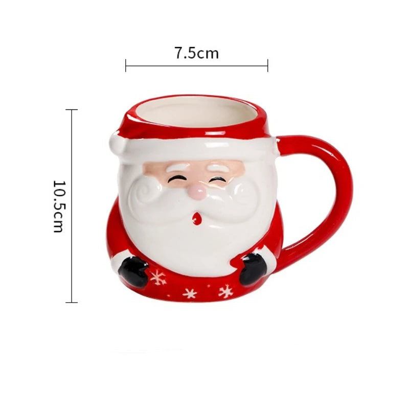 Santa Claus Ceramic Mug & Plate – Festive Dessert Set | Seasons Co.