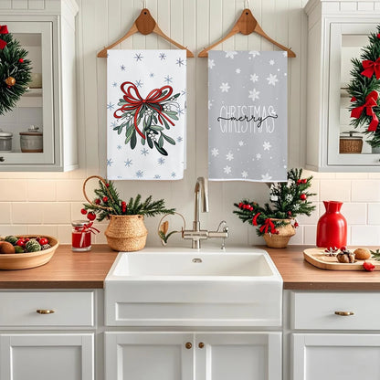 Christmas Kitchen Towels – Cedar & Mistletoe Edition (Set of 2 / 4)