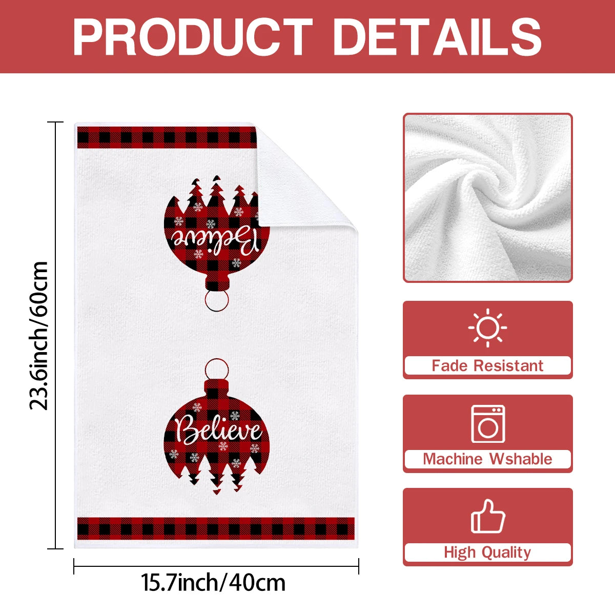 Kitchen Towels – Tree, Truck & Ornament Edition (Set of 2 / 4)