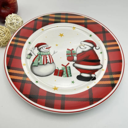 Creative Christmas Dinner Plate Set – Festive Breakfast Edition