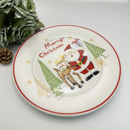 Creative Christmas Dinner Plate Set – Festive Breakfast Edition