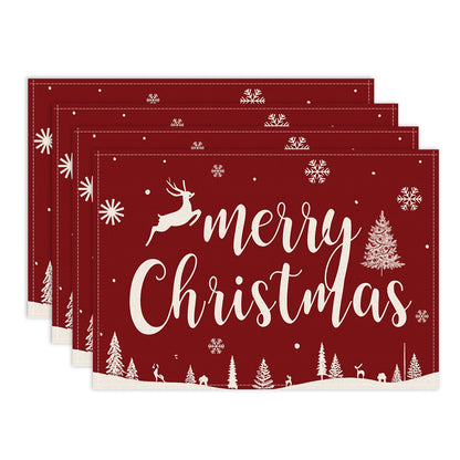 Christmas Placemats – Snowflake & Reindeer Edition (Set of 1 / 4 / 6)