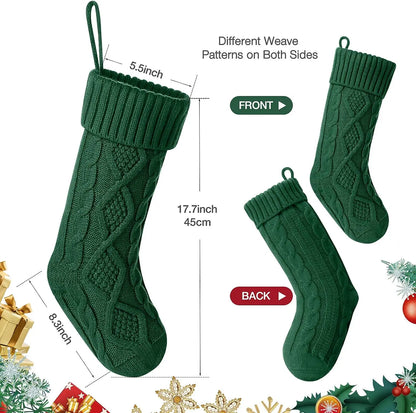 Christmas Stockings – Cable Knit Edition (Large Size)