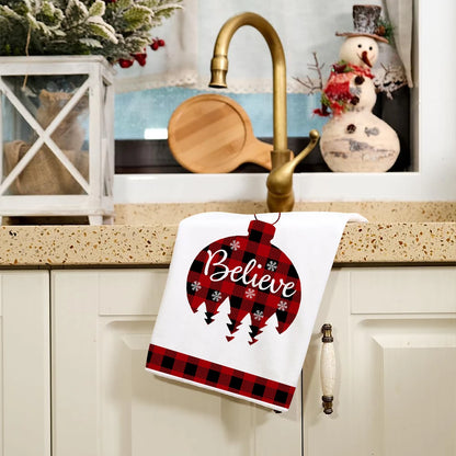 Kitchen Towels – Tree, Truck & Ornament Edition (Set of 2 / 4)