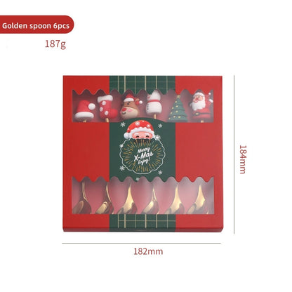 Christmas Gold & Silver Cutlery Set – Elk & Tree Edition