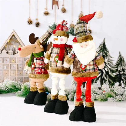 Festive Standing Doll – Santa, Snowman & Elk Edition
