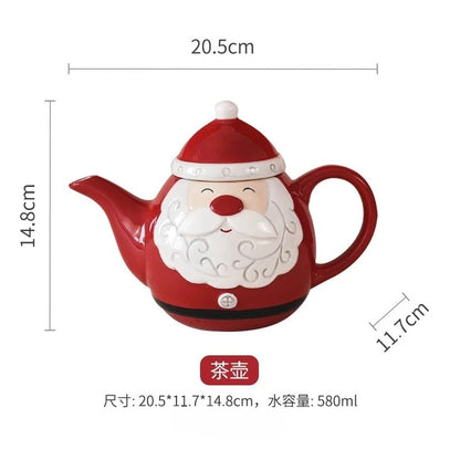 Santa Claus Ceramic Dessert Plate – Holiday Joy Edition
