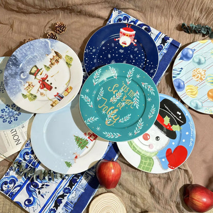 Creative Christmas Dinner Plate Set – Festive Breakfast Edition