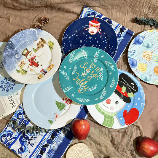 Creative Christmas Dinner Plate Set – Festive Breakfast Edition