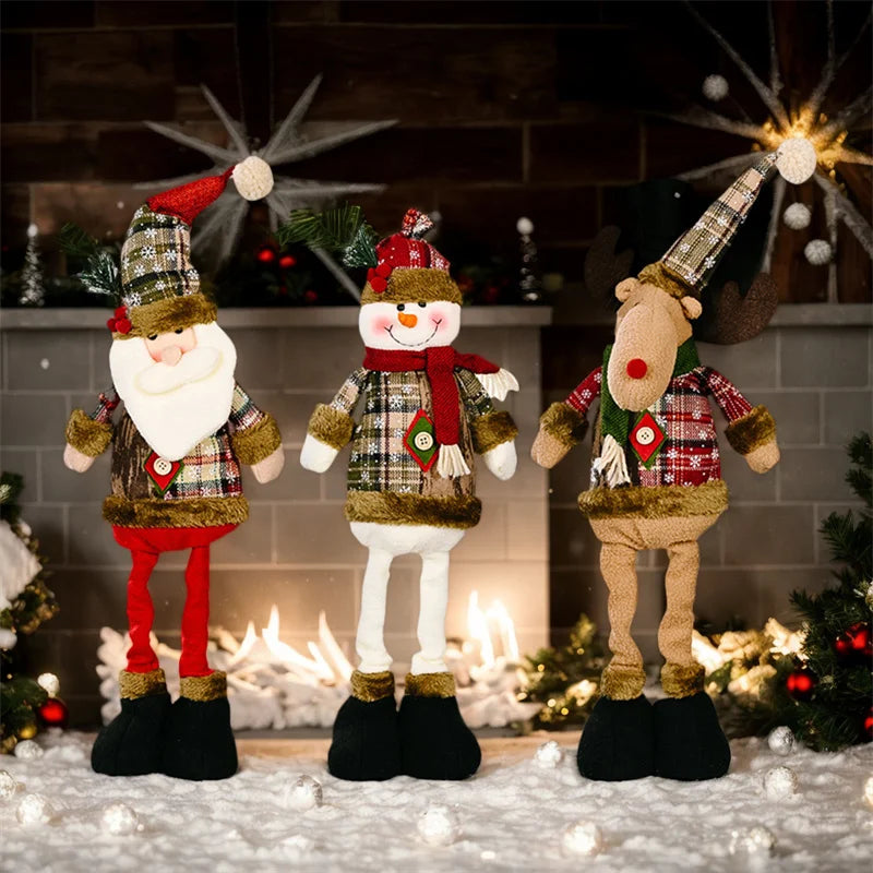 Festive Standing Doll – Santa, Snowman & Elk Edition