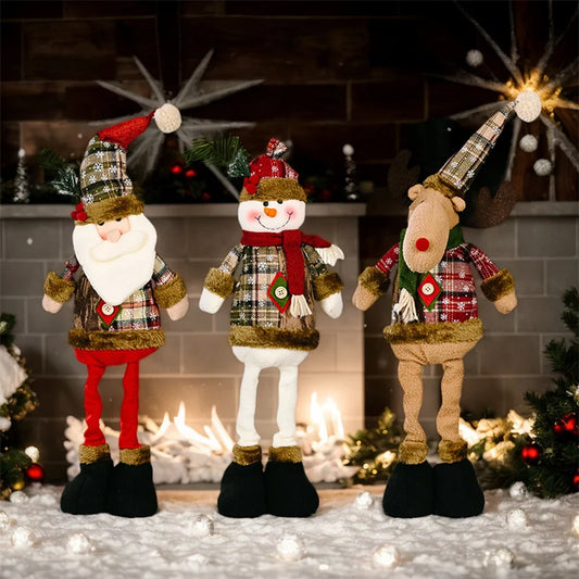 Festive Standing Doll – Santa, Snowman & Elk Edition