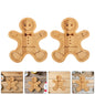 Gingerbread Man Bamboo Serving Tray – Holiday Snack Edition