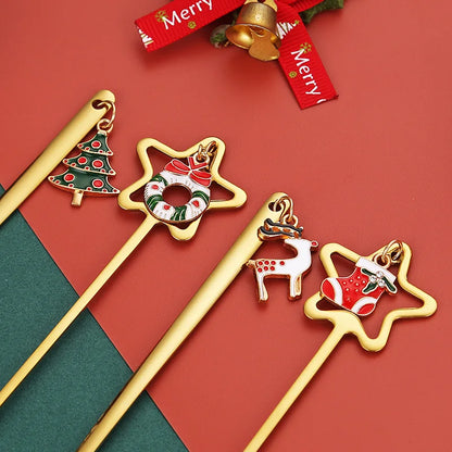 Christmas Coffee Spoon Set – 4 PCS Gold Edition