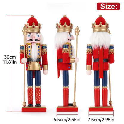 Set of 2 Wooden Nutcracker Soldiers – Horse & Soldier Edition | Seasons Co.