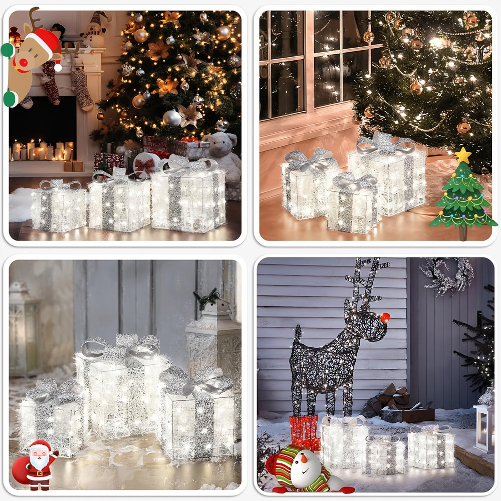 Christmas Lighted Gift Boxes Set — Warm Glow Edition | Seasons Co.