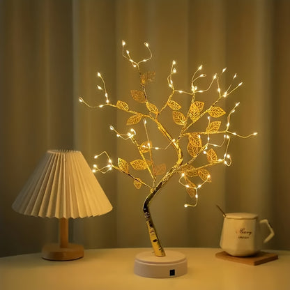 Lámpara de árbol LED Hoja Dorada — Edición Resplandor Tropical | Seasons Co.