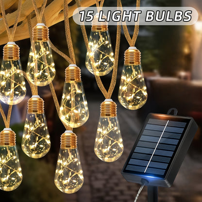 Solar Fairy String Lights — 8-Mode Outdoor Set (10/15/25 Bulbs) | Seasons Co.