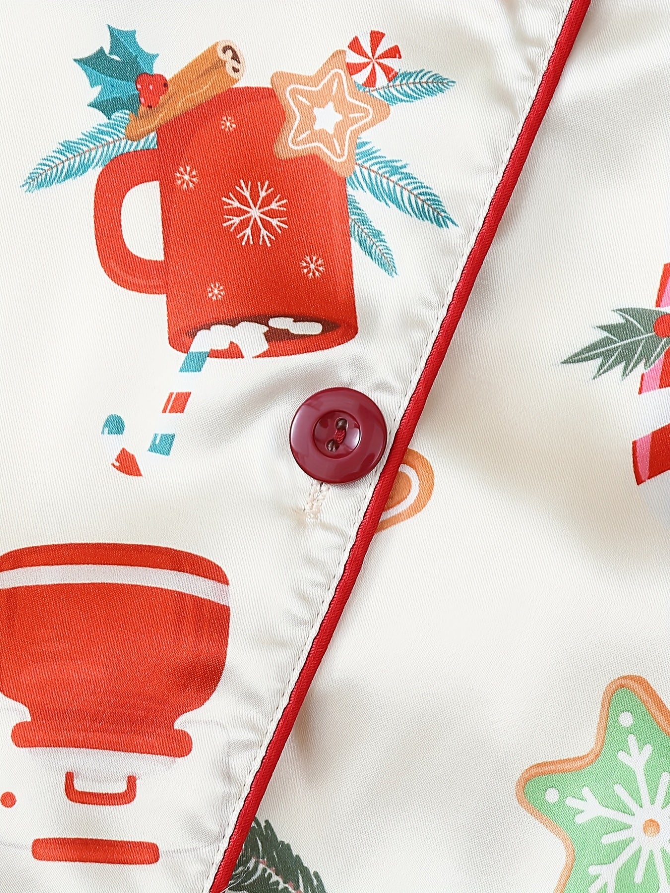 Christmas Cartoon Satin Short Set – Festive Summer Edition | Seasons Co.