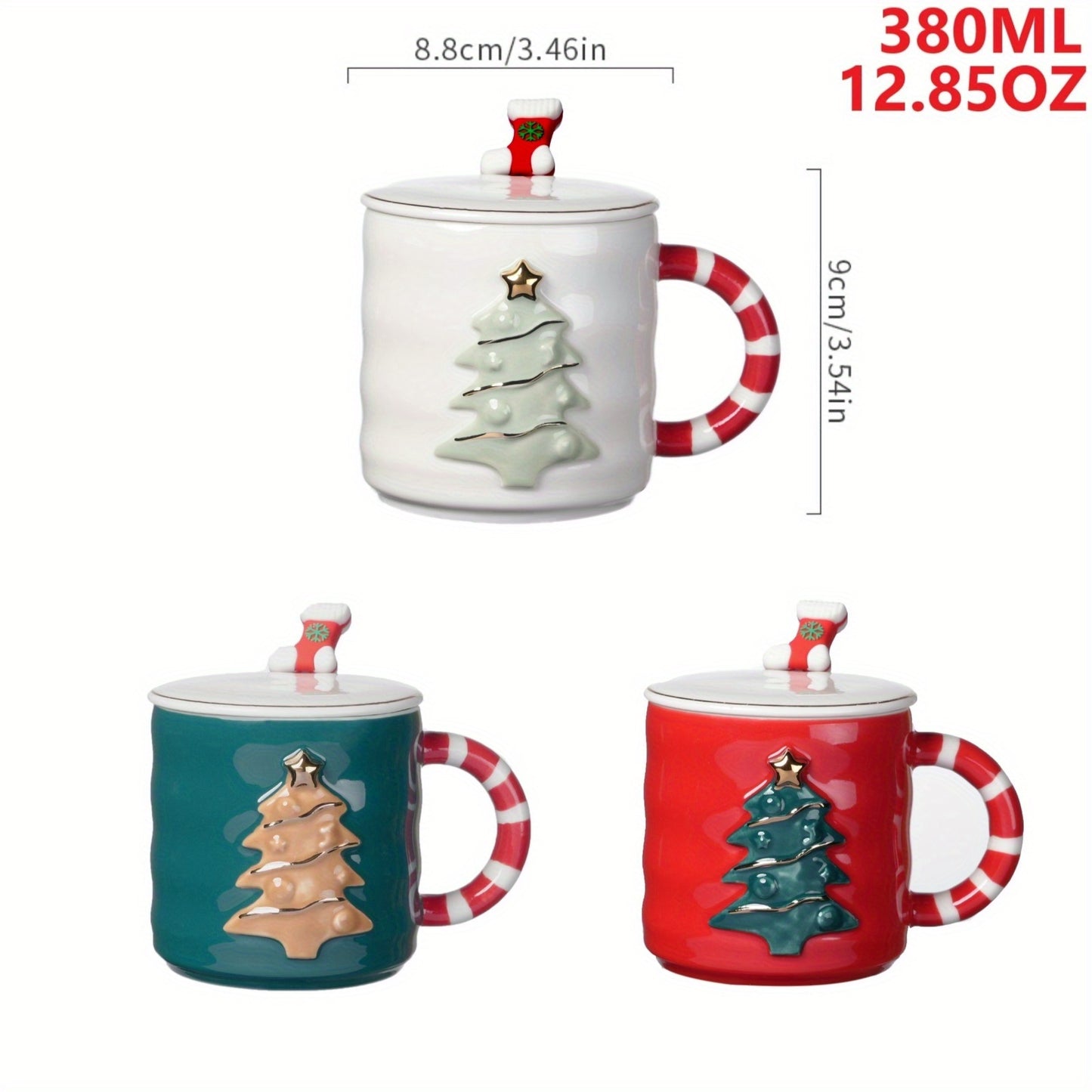 Festive Christmas Tree Ceramic Mug Set – Gift Box Edition | Seasons Co.