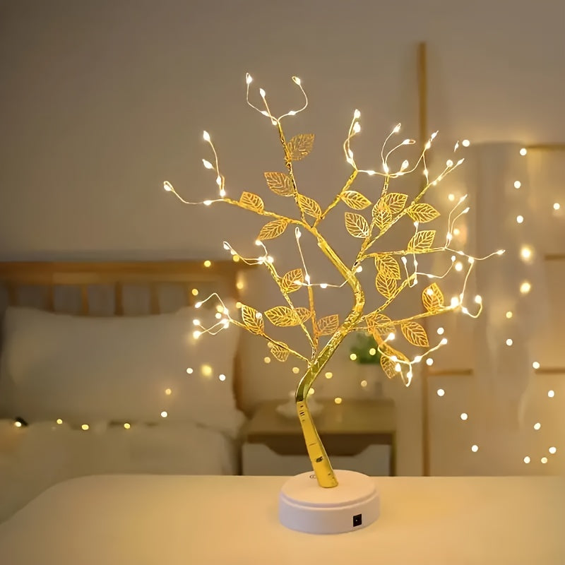 Lámpara de árbol LED Hoja Dorada — Edición Resplandor Tropical | Seasons Co.