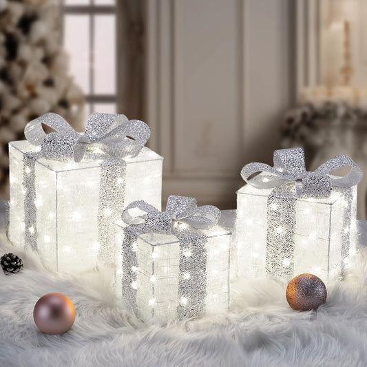 Christmas Lighted Gift Boxes Set — Warm Glow Edition | Seasons Co.