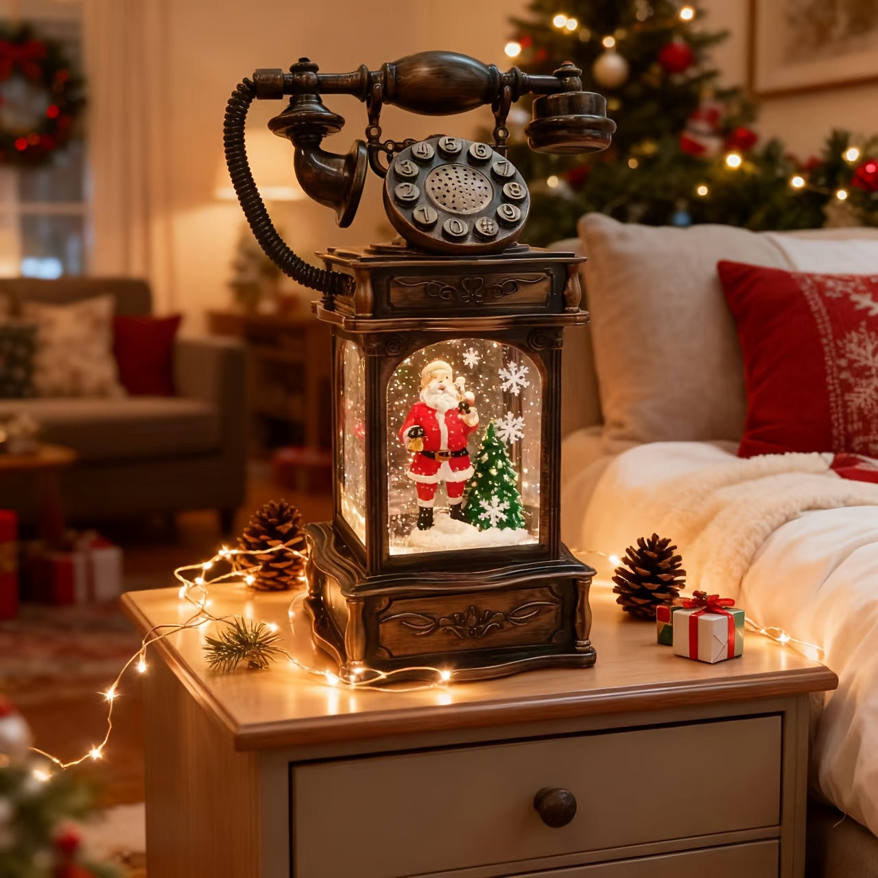 Vintage Christmas Phone – Snowman & Snowflake Edition | Seasons Co.