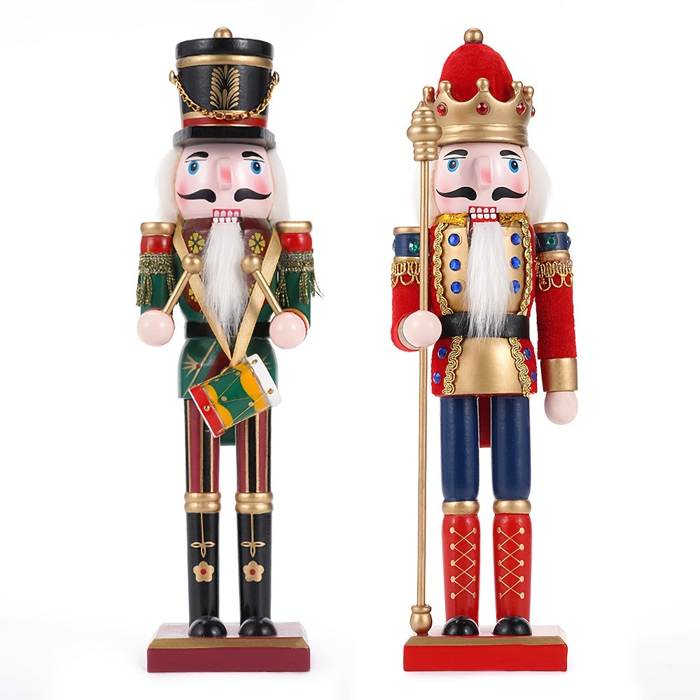Set of 2 Wooden Nutcracker Soldiers – Horse & Soldier Edition | Seasons Co.