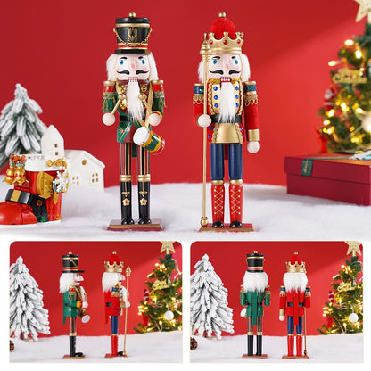 Set of 2 Wooden Nutcracker Soldiers – Horse & Soldier Edition | Seasons Co.