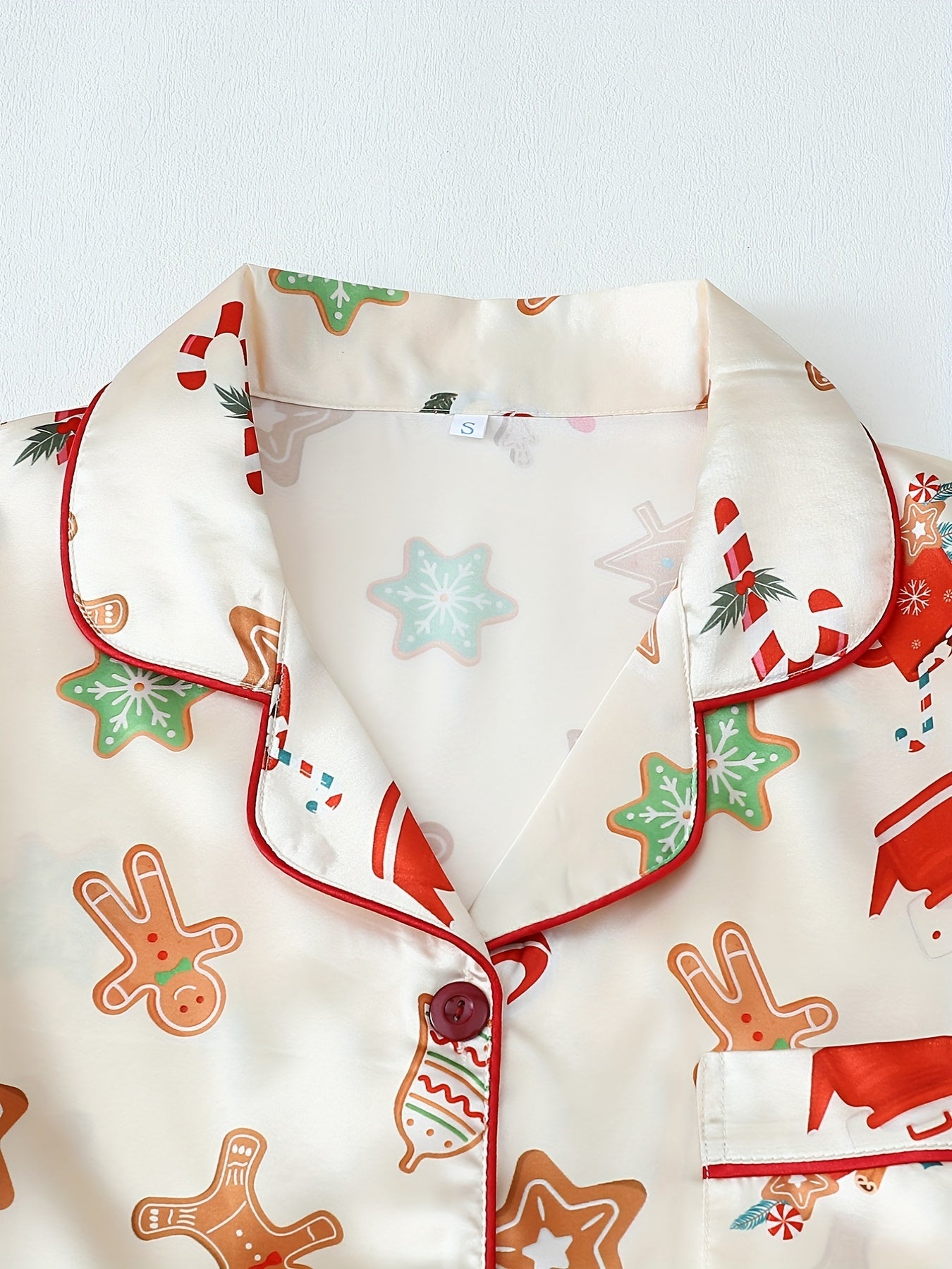 Christmas Cartoon Satin Short Set – Festive Summer Edition | Seasons Co.