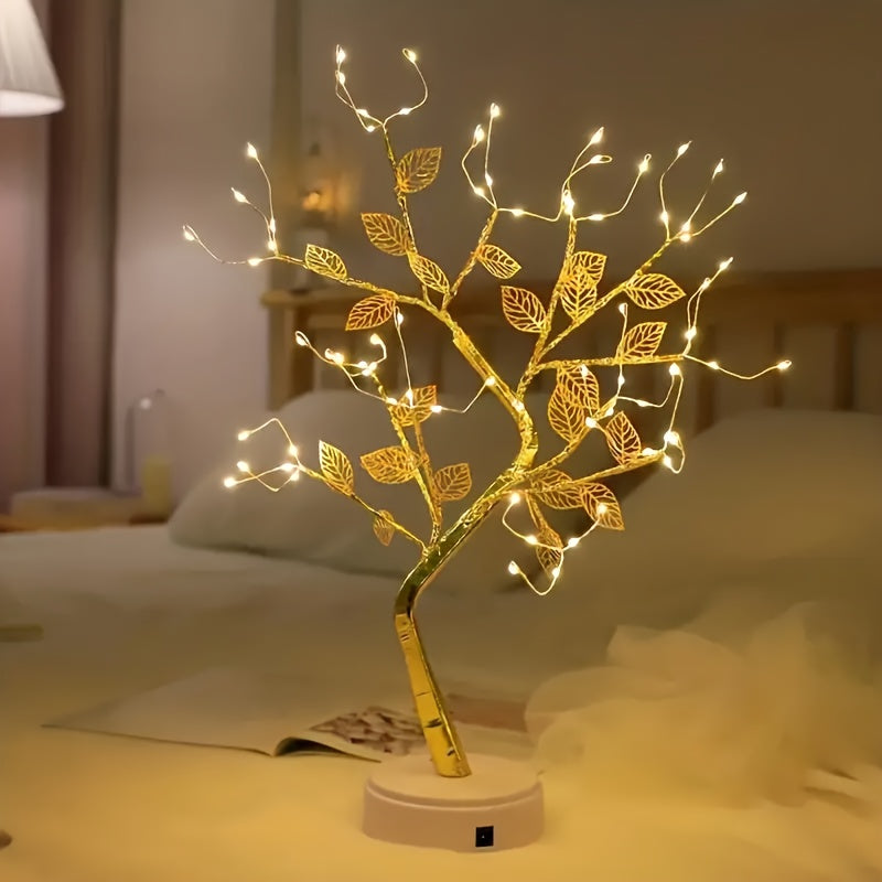 Lámpara de árbol LED Hoja Dorada — Edición Resplandor Tropical | Seasons Co.