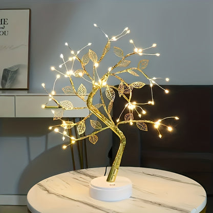 Lámpara de árbol LED Hoja Dorada — Edición Resplandor Tropical | Seasons Co.