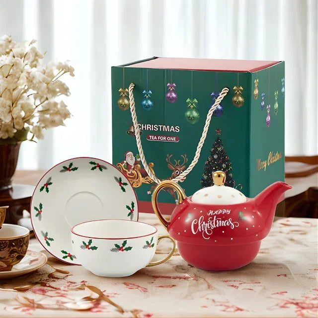 Gold Plated Christmas Tea Set – Holiday Elegance Edition