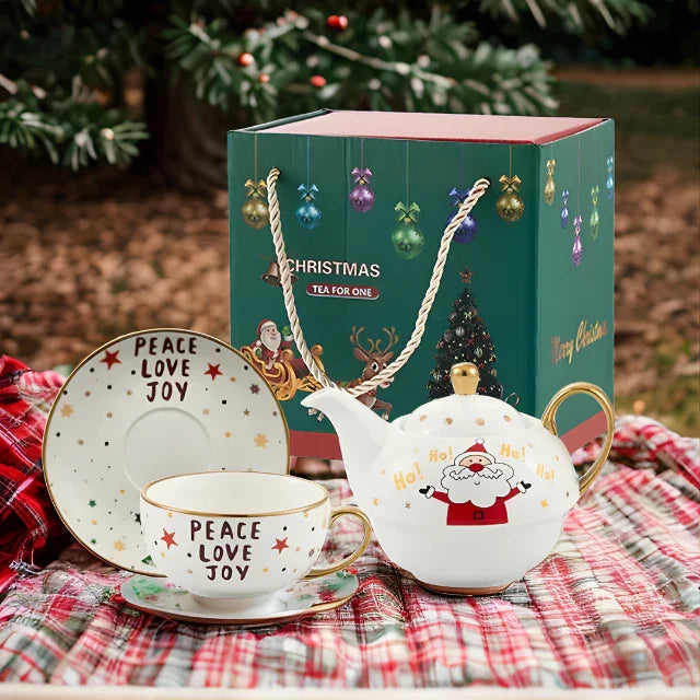 Gold Plated Christmas Tea Set – Holiday Elegance Edition
