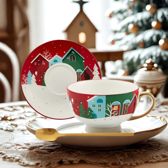 Gold Plated Christmas Tea Set – Holiday Elegance Edition
