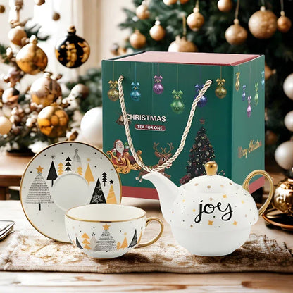Gold Plated Christmas Tea Set – Holiday Elegance Edition